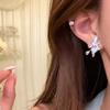 Серьги-пусеты 'Синяя фея' с морской солью - Изысканный цветочный дизайн, Универсальные и элегантные