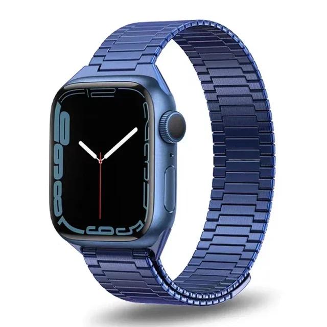 Роскошный магнитный ремешок для Apple Watch 11 10 9 8 Band Ultra 3 2 49 мм 46 44 45 мм Браслет титанового цвета для iWatch 7 se 6 40 41 мм