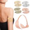 Round-Shape Bangle Metal Leaves Bridal Decor Upper Arm Bracelet Laurel Leaf Bracelet Arm Chain