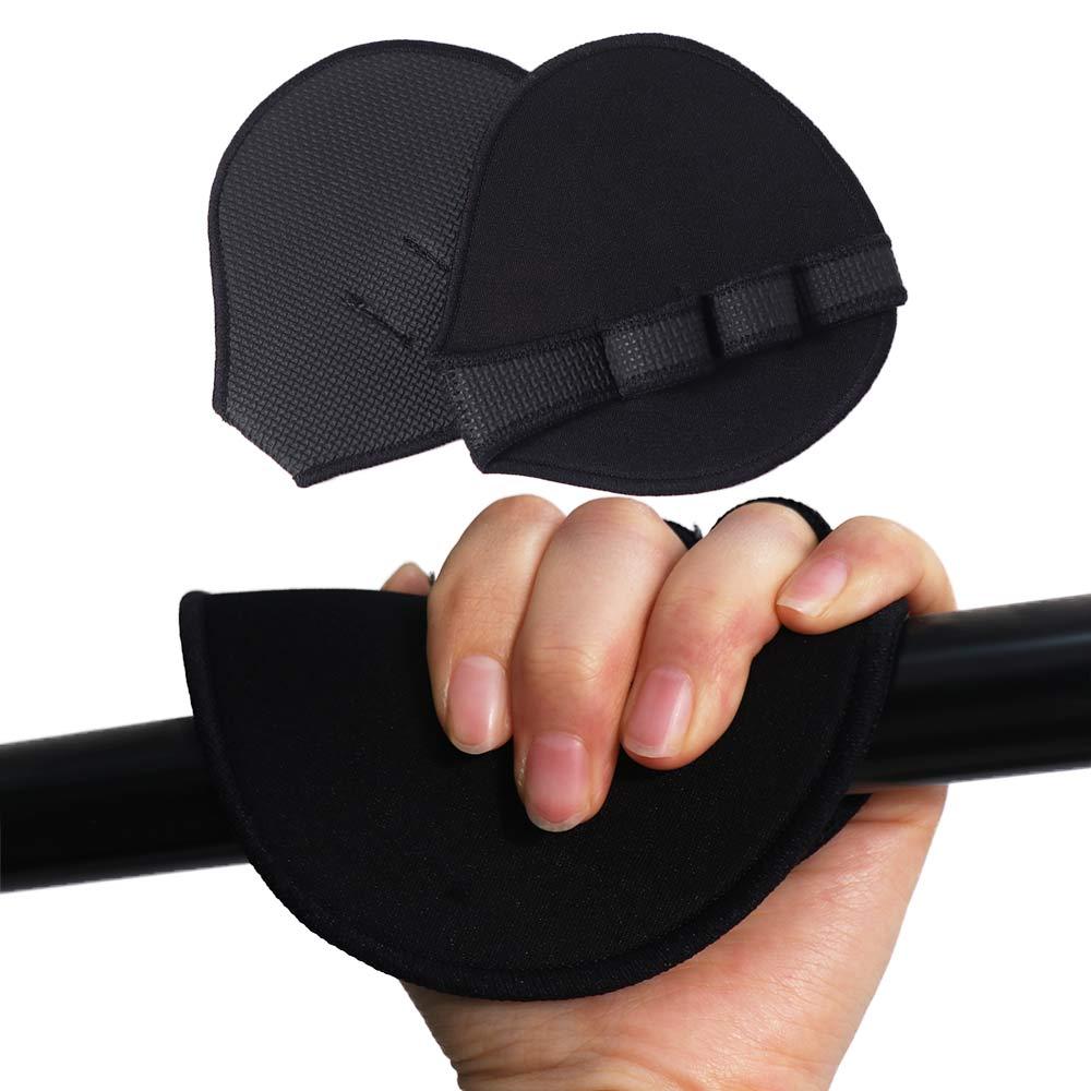 1 Pair Non-slip Fitness Palm Protect Pads Four-finger Thicken Weightlifting Hand Protect Pads Durable SBR Gym Power Gloves