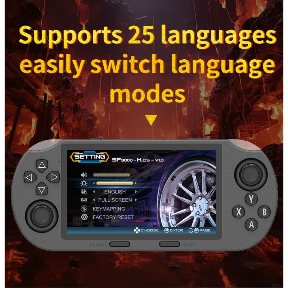 SF3000 портативная игровая консоль беспроводная ретро игровая консоль 4,5-дюймовый IPS экран игровая консоль 64G встроенная память 20000+ игр
