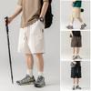 Work Shorts Men's Summer Thin Sports Casual Pants Men's Large Pocket Loose Five Quarter Pants