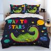Мультяшный динозавр космический милый динозавр детский пододеяльник комплект HD одеяло покрывало для детей постельные принадлежности постельное белье декор спальни