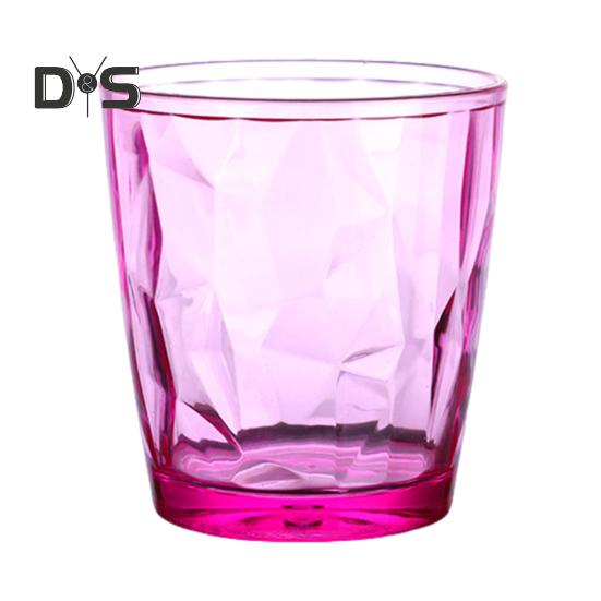 Красочные полупрозрачные стаканы для воды 310 мл, стаканы с ромбовидным узором, небьющиеся, термостойкие, без бисфенола А, штабелируемые стаканы для домашних вечеринок, ресторанов