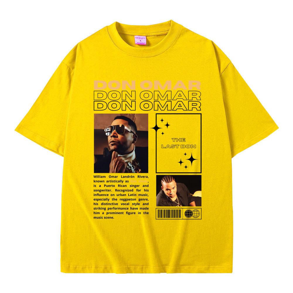 Редкие футболки с графикой Singer Don Omar The Last Don для мужчин и женщин, хип-хоп, винтажные, оверсайз, мужская мода, повседневная хлопковая футболка