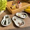 Cartoon Japanese Dipping Sauce Small Dishes Tableware Cute Kitten Soy Sauce Dish Kawaii Cat Dessert Plate Snacks Trinket Dish