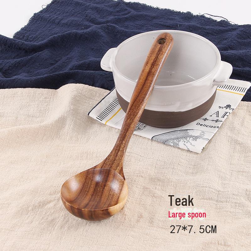 Набор из антипригарной кухонной ложки и лопатки из тикового дерева с гравировкой логотипа