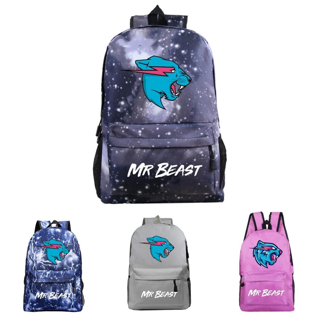 Рюкзак Mr Beast Lightning Cat большой вместимости, школьная сумка из дышащего материала