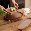 High Leg Fruit Plate Wooden Dessert Plate Multi-Function Storage Tray Hotel Table