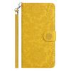 For Samsung Galaxy A37 5G Case Flower Imprint Leather Flip Wallet Phone Cover with Wrist Strap