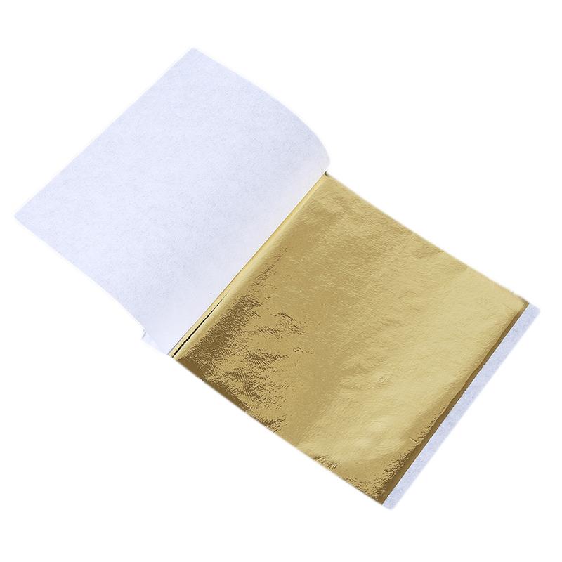 100 Pcs Sheets Imitate Gold Foil Leaf Anti-Aging Gilding For Food Decorations Handmade DIY Scrapbooking Craft Decoration New