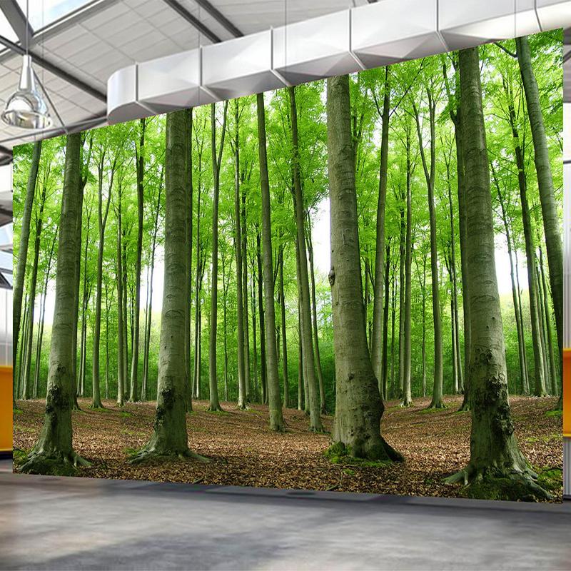 3D Wallpaper Modern Green Forest Tree Wall Mural Living Room TV Sofa Restaurant Background Wall Murals