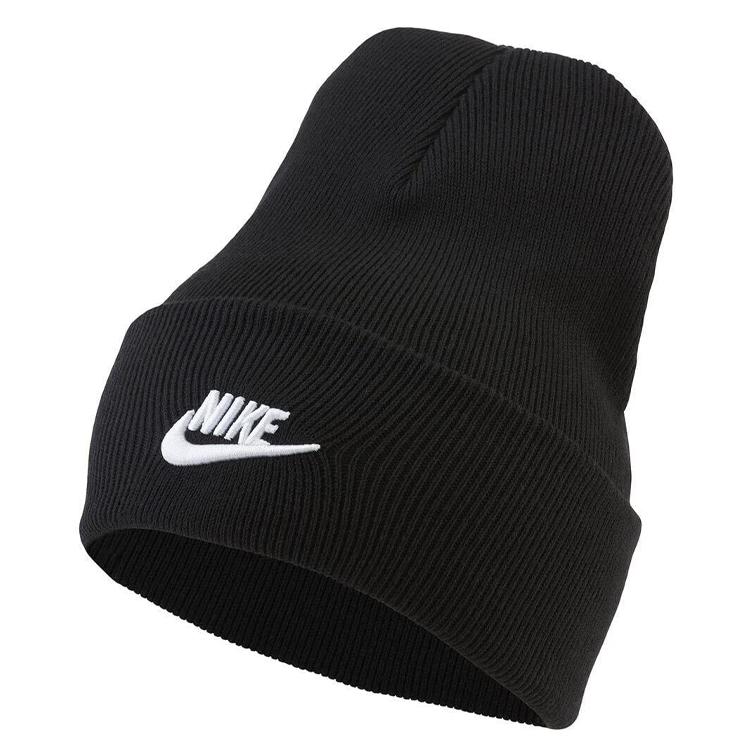Nike Шляпа из акриловой пряжи с вышитым логотипом, унисекс, черная DJ6224010