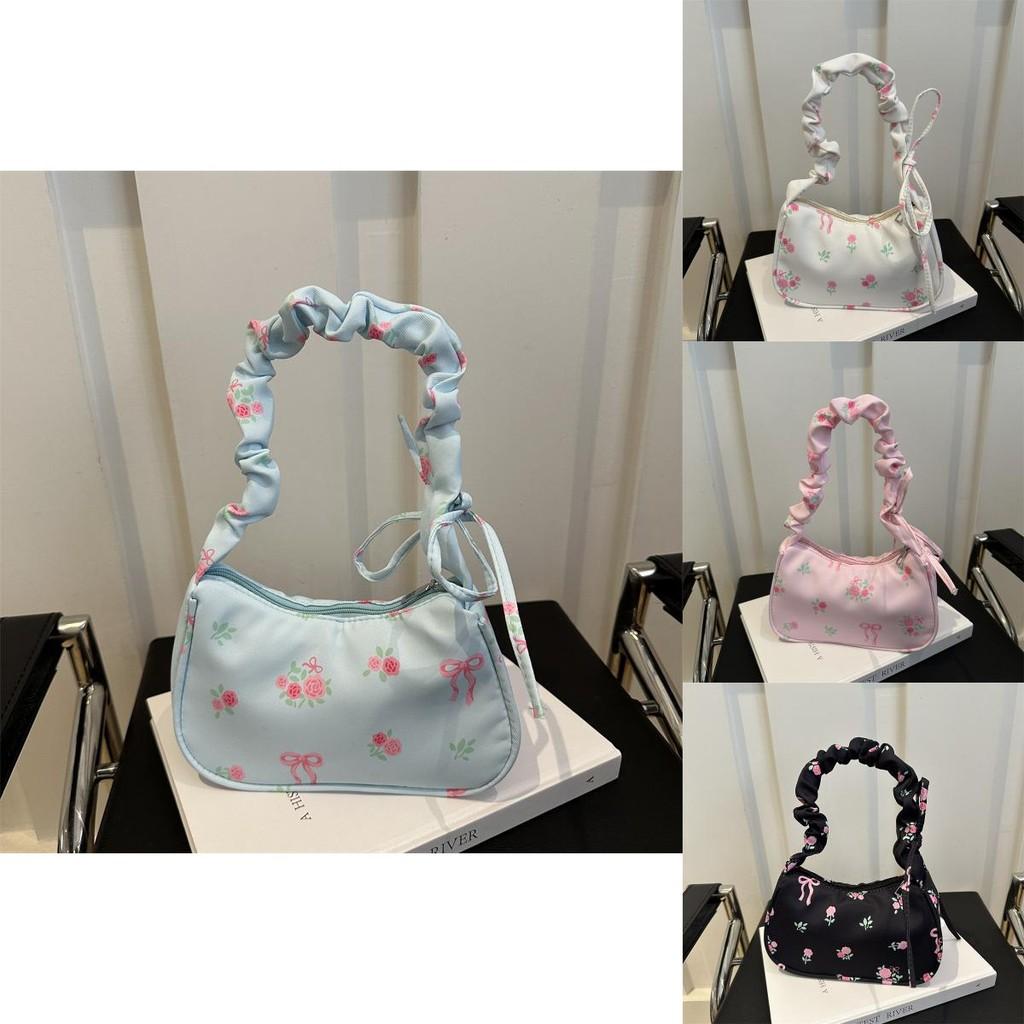 Trendy Japanese Aesthetic Small Shoulder Bag For Women In Black White Pink Blue For Casual Outings