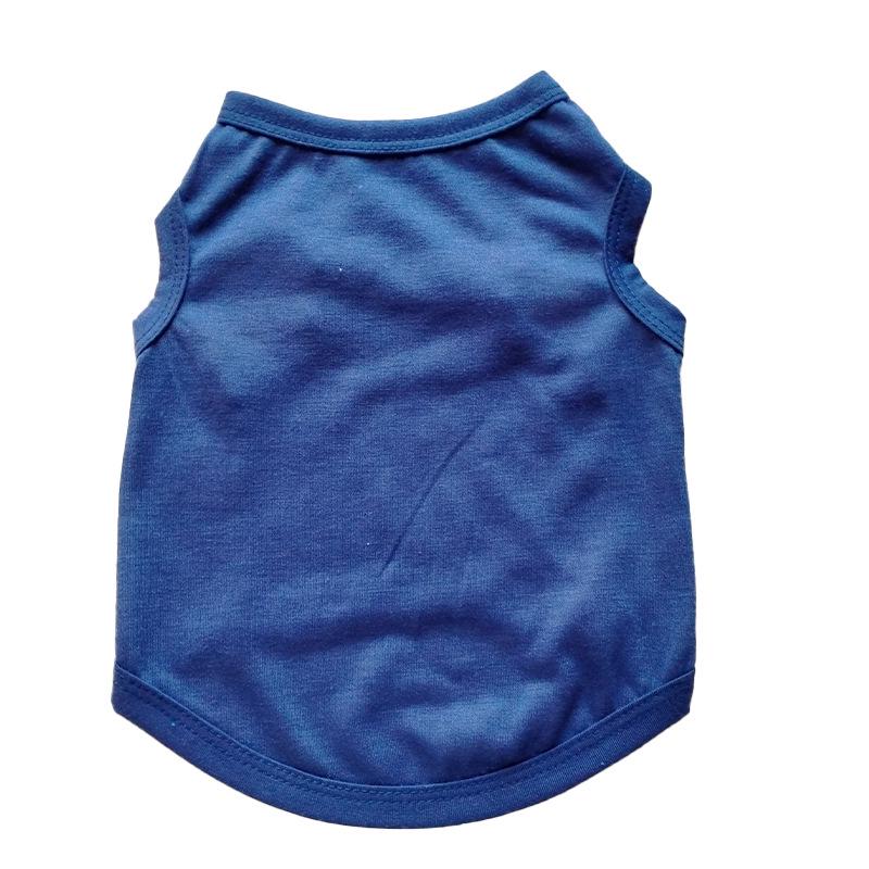 Весенне-летняя однотонная эластичная футболка-жилет для собаки