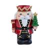 Christmas Nutcracker Candle Holder Nutcracker Figures Candlestick Xmas Nutcracker Candle Stand with Tree for Holiday Dinning Party
