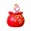2026 Chinese Year Figurine Resin Red Fortune Bag Horse in Zodiac Horse Feng Shui Desk