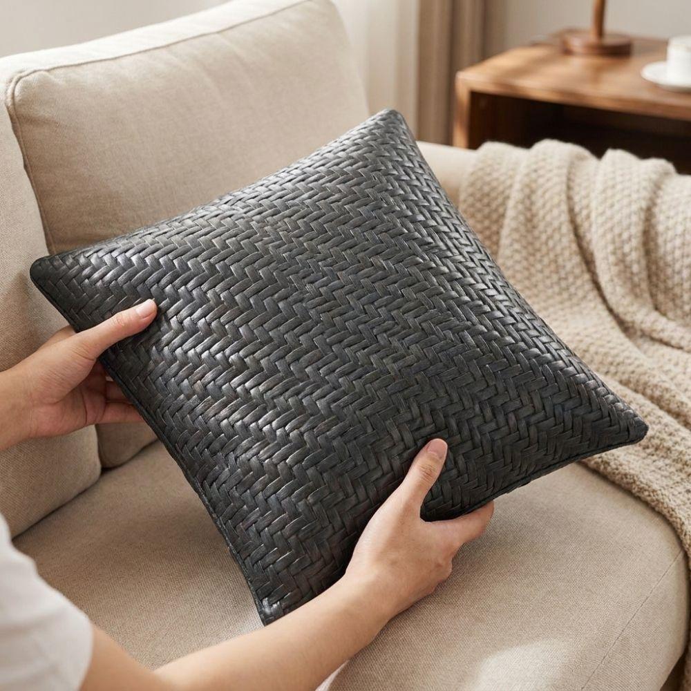 Detachable Ice Mat Pillow Covers Solid Color Lumbar Cushion Cover Decorative Pillowcase Home Decor