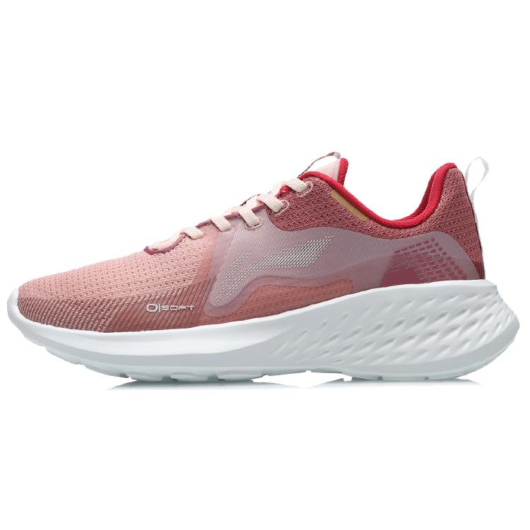 Li Ning SOFT ELEMENT Abrasion Resistant Breathable Low top Sports Casual Shoes Women's Smoke Rose Pink ARHR082-3