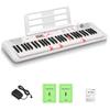 Optical Navigation Electronic Keyboard 61 Keys with Touch Response Slim Design LK-320 (White)