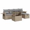 Maison Exclusive - Salon de jardin avec coussins 6 pcs beige résine tressée