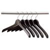 Nakata Hanger - Made In Japan Wooden Men's Shirt Hangers, Set of 5, Smoke Brown, SET-02 (420mm)