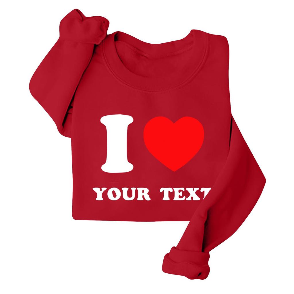 Женская повседневная мода ко Дню святого Валентина с принтом, длинным рукавом, круглым вырезом, толстовки, пуловеры, топы