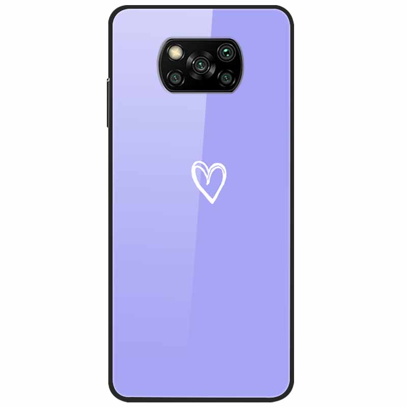 For Poco X3 Pro Case Fashion Cute Tempered Glass Luxury Coque Covers for Xiaomi Poco X3 NFC Cases PocoX3 X 3 Bumper Protector