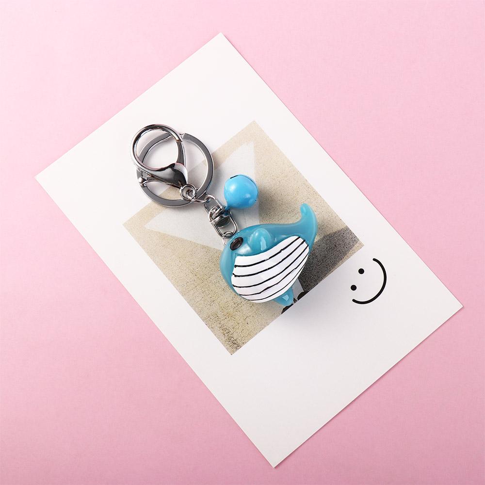 Аксессуары Подвеска для рюкзака Держатель для ключей Кулон Дельфин Синий кит Брелок Смола Кольцо для ключей от машины Подвеска для сумки