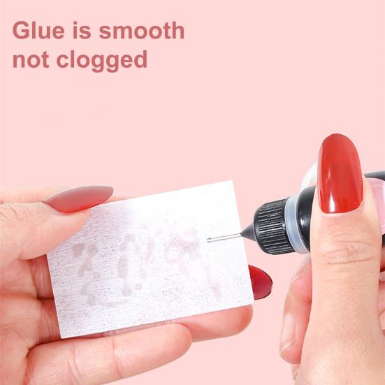 10ml Nail Gel Glue Not Flowing Easy To Apply Liquid Reinforce Nail Rhinestone Glue for Women