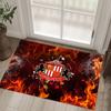 Sunderland Football Design Crystal Velvet Carpet Cozy Non?Slip Printed Rug For Bedroom Living Room Entrance