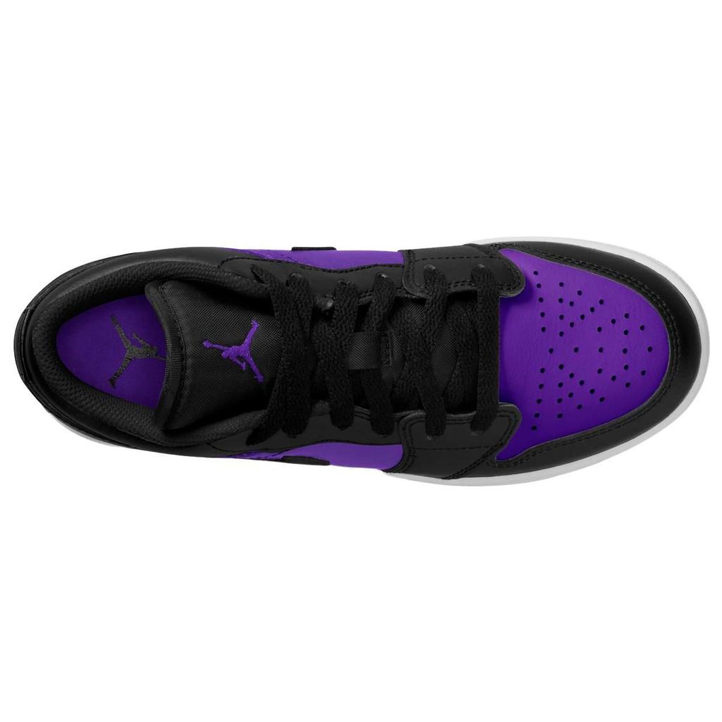 Air Jordan 1 Low GS Purple Venom Kids Sneakers Black White 553560-505