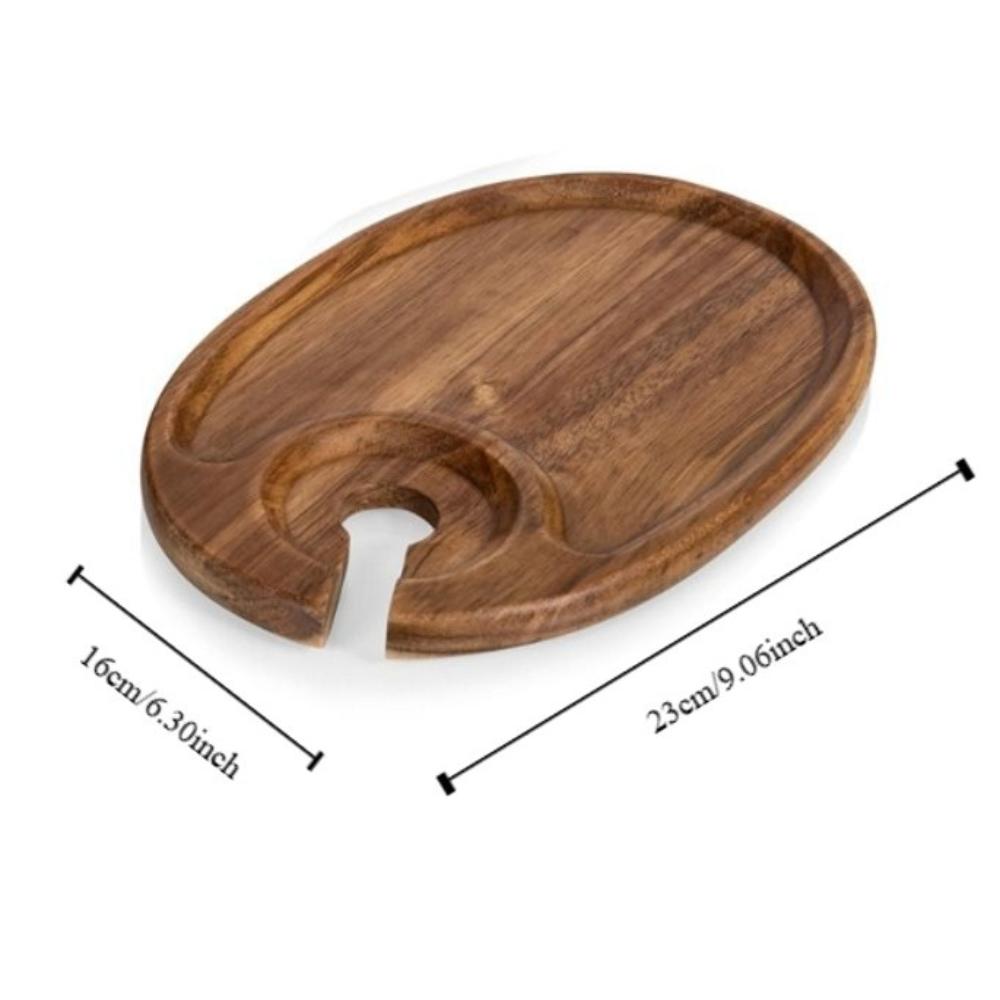 Wooden Charcuterie Accessories Durable Wine Glass Holder New Appetizer Plates Picnics
