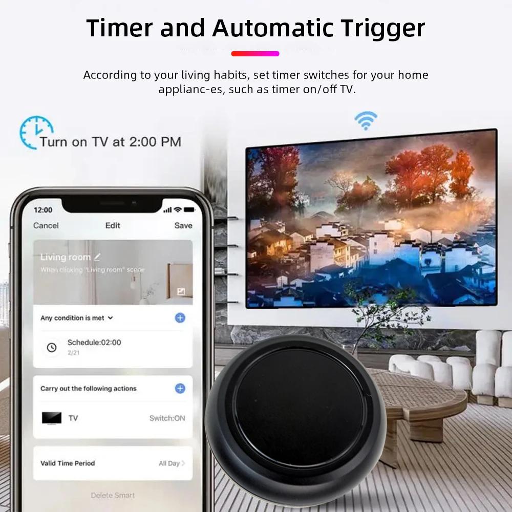 Tuya Wi-Fi ИК-пульт дистанционного управления Smart Universal для ТВ-кондиционера Alexa Remote Control Работа с Google Home Яндекс Google