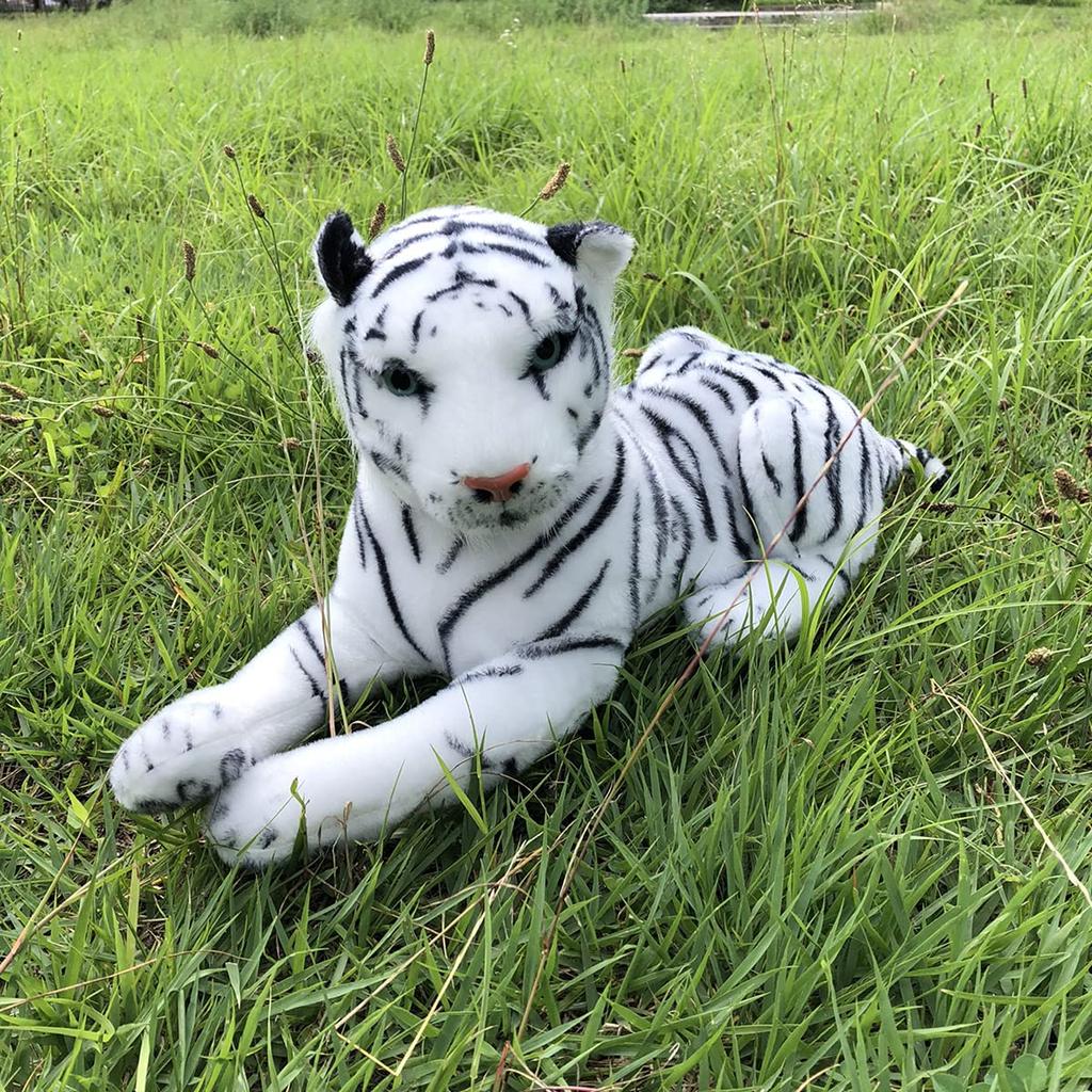 TigerTaleToys White Tiger Plush Cute Pet Japanese Toy, Realistic, 43cm, Large, [Official Product]