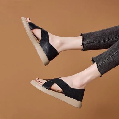 Женские римские сандалии 2025 новая летняя повседневная обувь популярные в этом году сандалии легкие нескользящие на мягкой подошве женские балетки