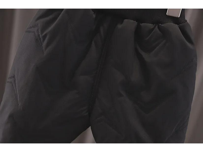 2024 Детские зимние хлопковые бархатные теплые брюки с тиснением в виде мультфильмов