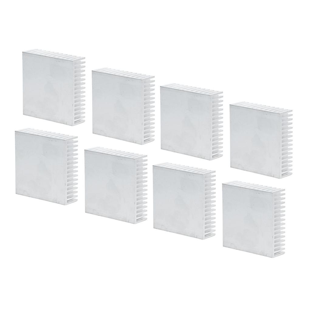 8 шт. Охлаждающий радиатор Кулер Радиатор Алюминиевый сплав 50x50x15 мм Аксессуар Белый Без задней панели