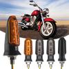 2pcs Motorcycle Turn Signals 3LED Universal High Bright Indicators Light Flashing Lights Amber Blinker Tail Lamp