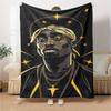1 шт. Плед в стиле Hip Hop 2Pac, Мягкий, Легкий, Для всех сезонов, Многоцелевой плед для дивана, кровати, офиса и пикников, Французский стиль с культовыми обложками альбомов и цитатами