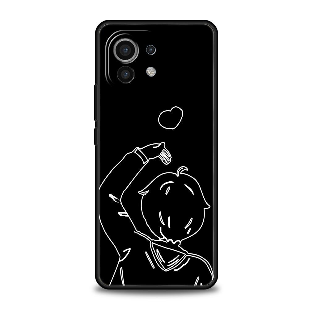 Чехол для телефона для Xiaomi Mi 15 14 14T 13T 12T Pro 12 13 11 Lite 5G 11T X6 X5 Pro Мягкий ТПУ Чехол Пара Мультяшный Эстетичный солнце луна