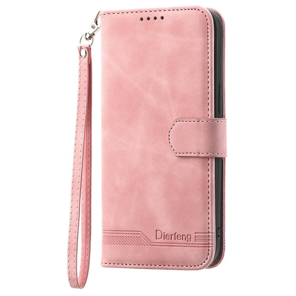 DIERFENG DF-03 For Honor 400 Lite 5G Case Lines Imprint Wallet Leather Phone Cover