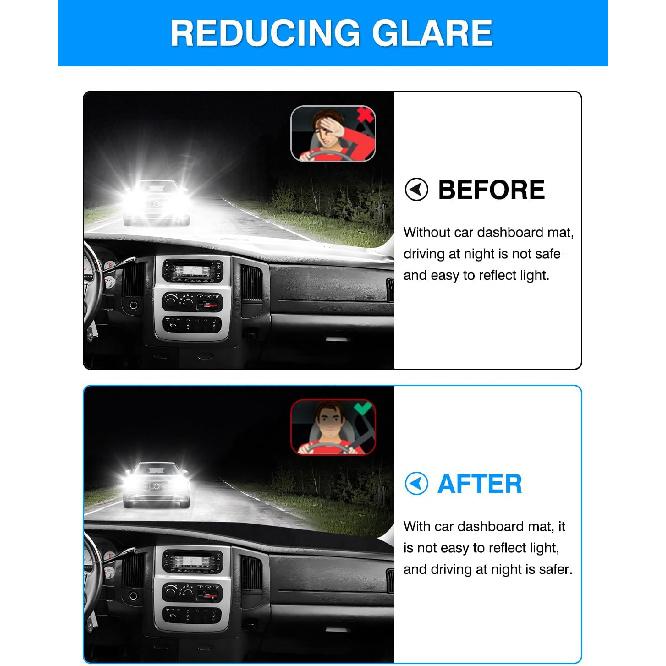 Autorder Dashboard Cover Mat For 2002-2005 Dodge Ram 1500 & 2003-2005 2500/3500 Accessories Dash Cover Flannel Dash Mat Sunshade Glare UV Rays