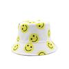 Smiley Face Double-Sided Wearing Bucket Hat Men And Women Street Trend Basin Hat Travel Sunscreen Couple Hat Tide