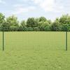 VidaXL Euro Fence with 5 U-Posts Green 0.8x10 M Steel 3335974