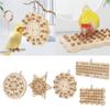 Parrot Pecking Cork Toy Wood Block Grinding Toy for Small Medium Bird Birdcages Hangable Entertainment Toy Y5GB