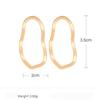 Euramerican Irregular Geometric Earrings Wave Hollow Out Simple Style Women Fashion Collocation Party Accessories