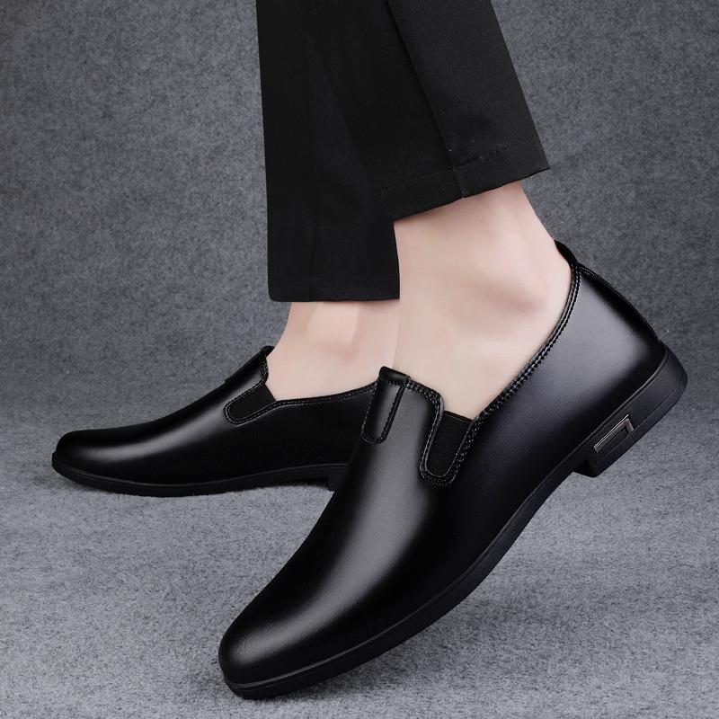 Модные мужские деловые кожаные туфли класса люкс для отдыха из натуральной кожи с мягкой дышащей подошвой, нескользящие, универсальные, для вождения
