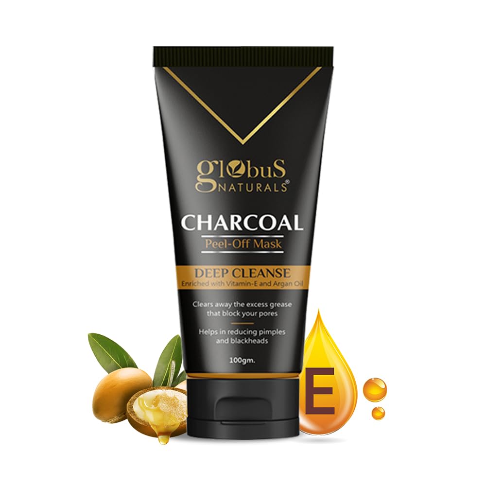 Globus Naturals Очищающая маска-пленка с активированным углем, обогащенная витамином Е и аргановым маслом, 100 г