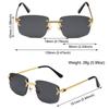 High Quality Cut Edge Rectangular Sunglasses Rimless Gradient Lens Shades  for Women & Men